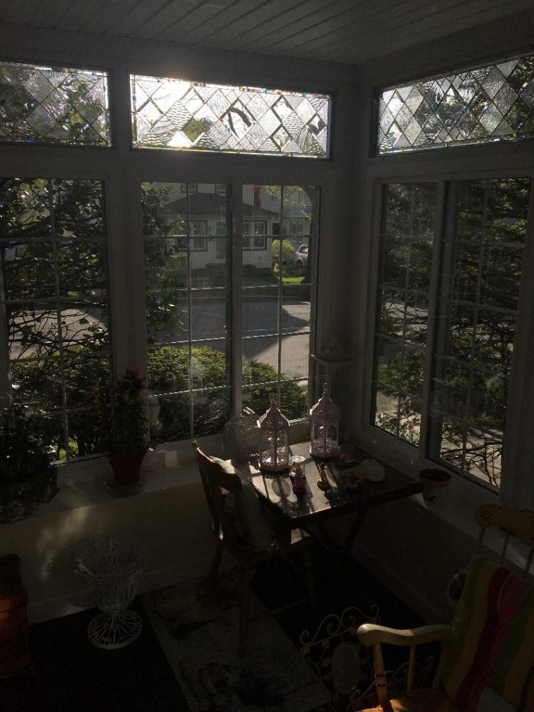 Beveled Leaded Glass Windows Installed into A Enclosed Porch In New York (Before & After)