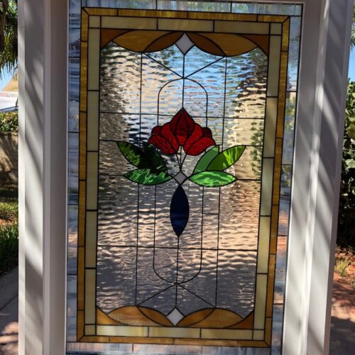 Stained Glass with Roses