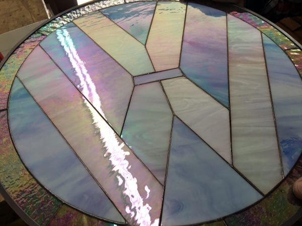 So cool! Iridescent Volkswagen Leaded Stained Glass Window Panel