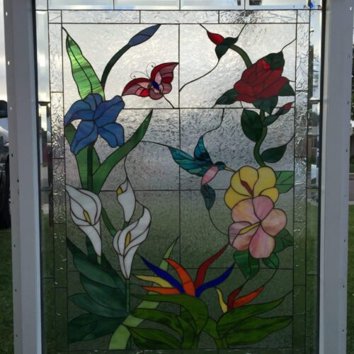 Hummingbirds Stained Glass