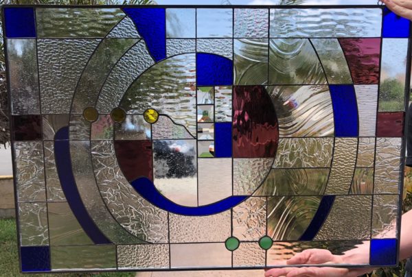 Exquisite! Contemporary Abstract Stained Glass Window Panel