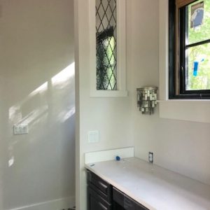 Tudor Style Leaded Waterglass Diamonds Pony Wall Partition