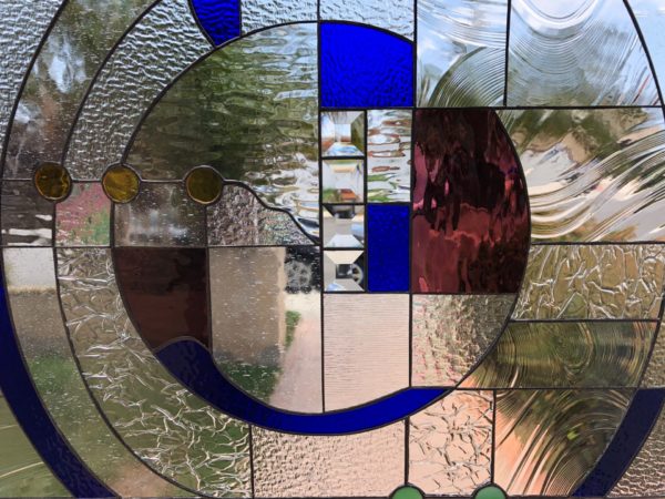 Exquisite! Contemporary Abstract Stained Glass Window Panel