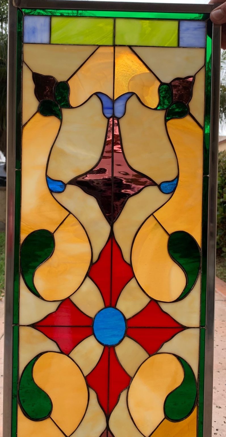 Classic! The "Solvang" Victorian Stained Glass Window Panel