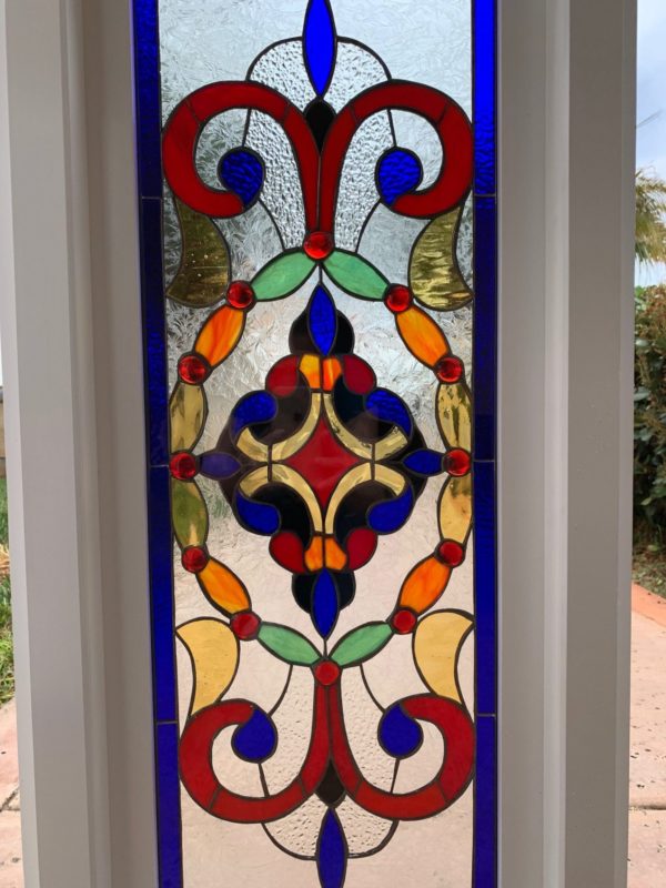 Decorative! Victorian Stained Glass Window (Insulated In Tempered Glass & Vinyl Framed)