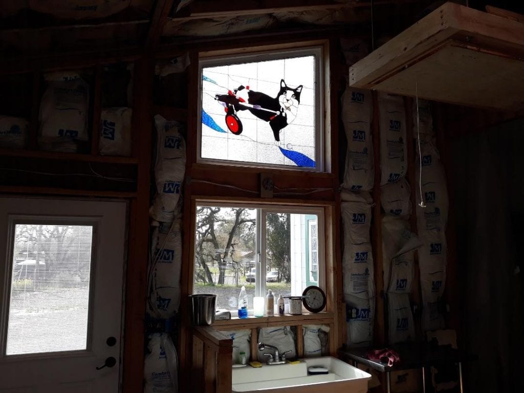 Snapcats.org Logo Stained Glass Transom