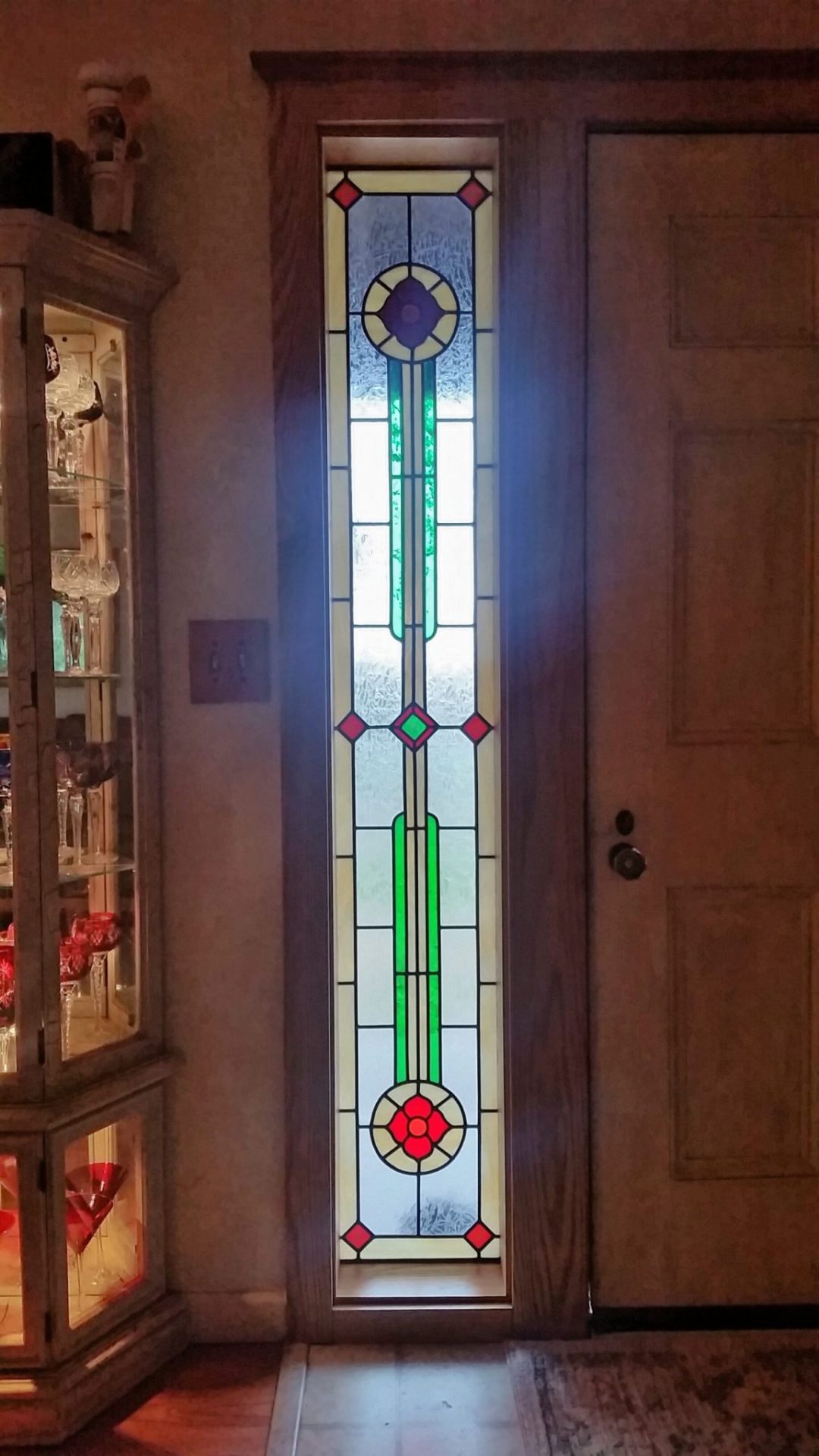 Floor To Ceiling Entryway Classic Stained Glass Window For Light & Beauty