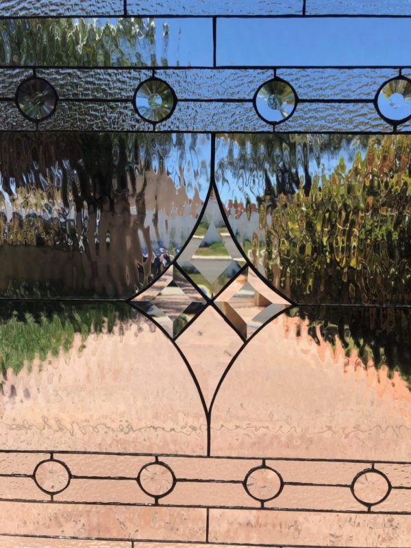 The "Poway" Beveled & Stained Glass Window (Insulated In Tempered Glass & Vinyl Framed)