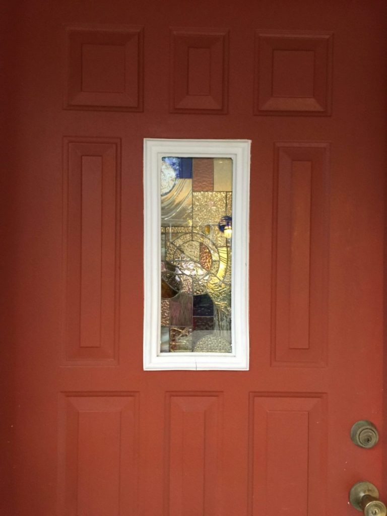 Stained Glass Insulated Unit Put In A Front