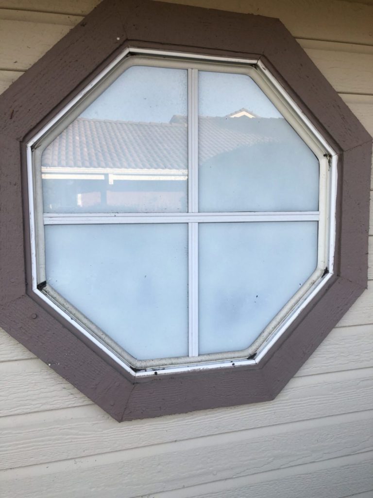 Before, Pretty Sailboat And Dolphin Octagonal Stained Glass Window