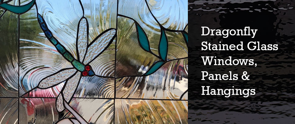 Dragonfly Stained Glass Panels, Windows, Hangings