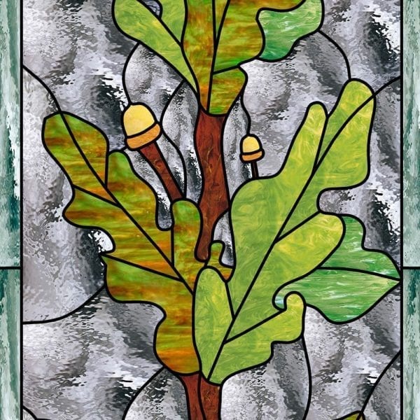 The Beautiful Acorn Stained Glass Douglas Fir French Door