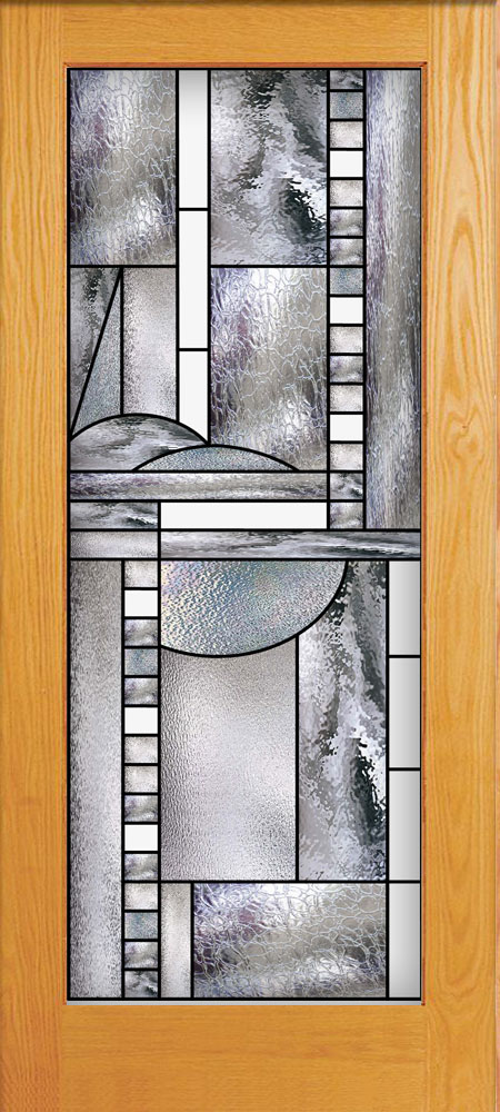 The "Ramsey" Mission Style Stained Glass Douglas Fir French Door