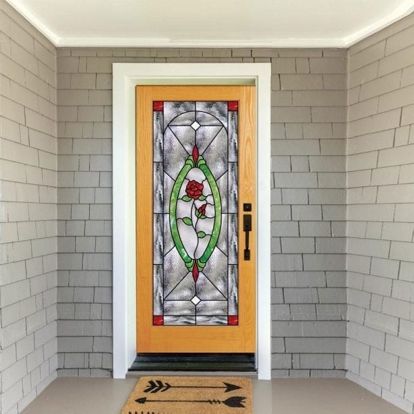 The Elegant Santa Barbara Stained Glass Rose Door