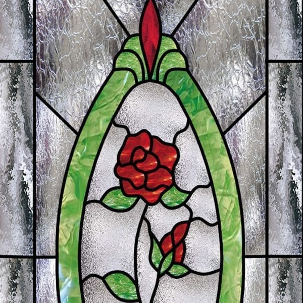 The Elegant Santa Barbara Stained Glass Rose Door