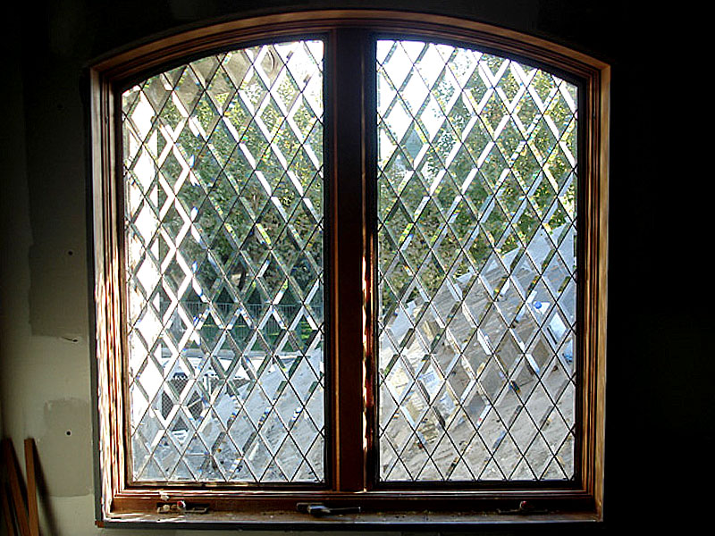 beveled glass diamonds