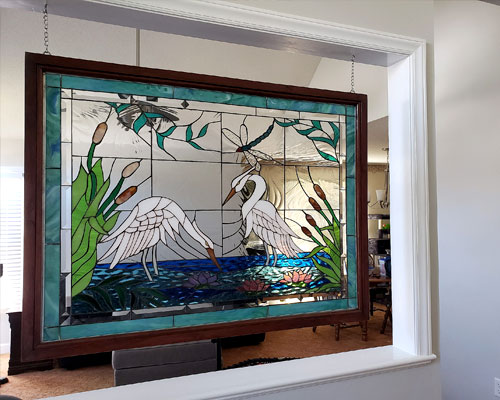 room divider stained glass