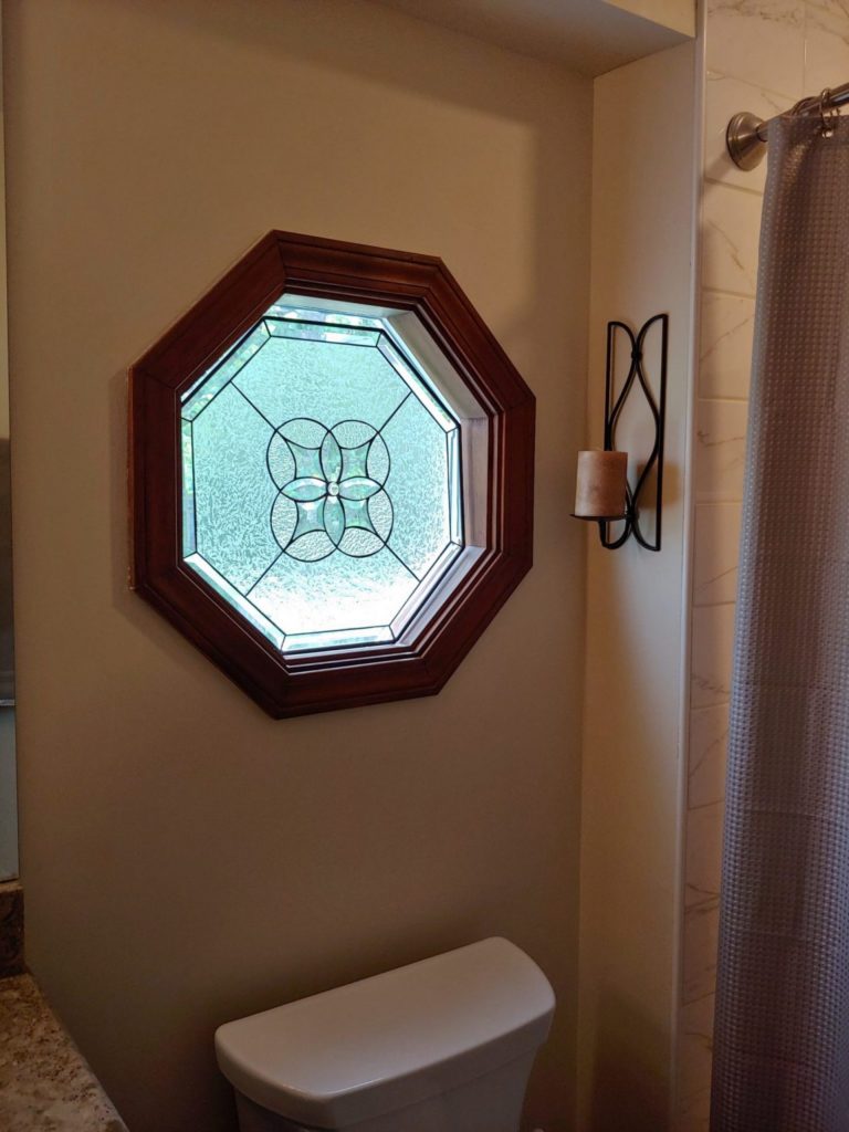 Stained Glass Bathroom Window