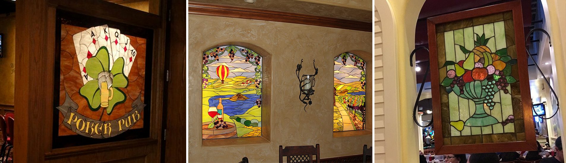 Stained Glass for Restaurants, Pubs, Bars & Casinos
