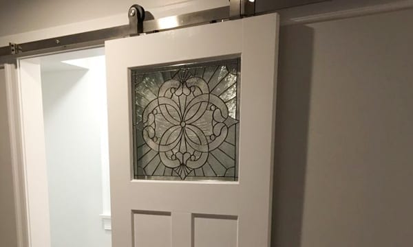 Stained Glass Bathroom Doors