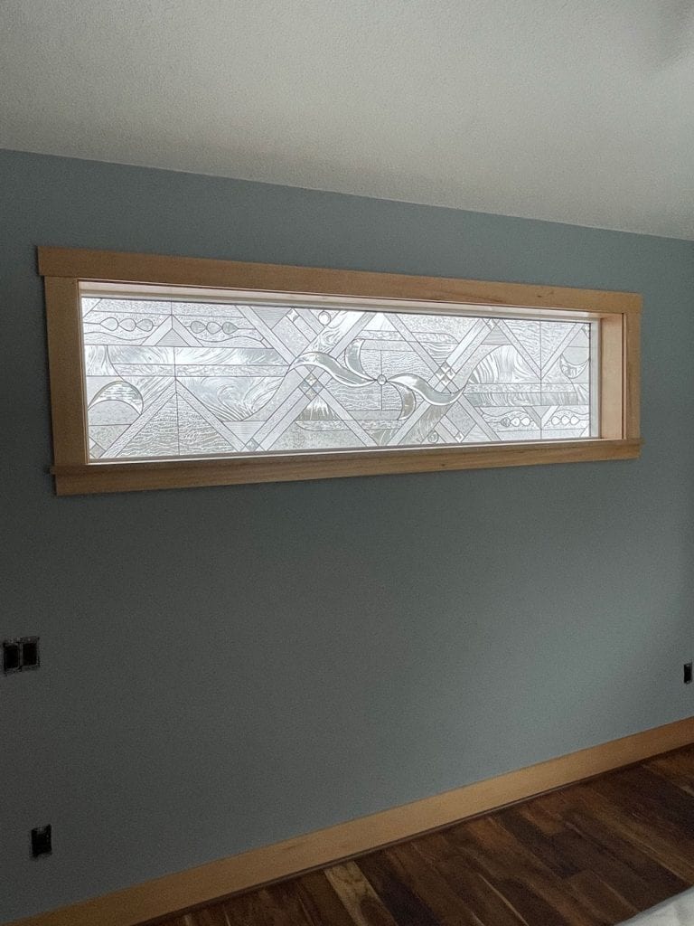 Stained Glass Window with vinyl frame