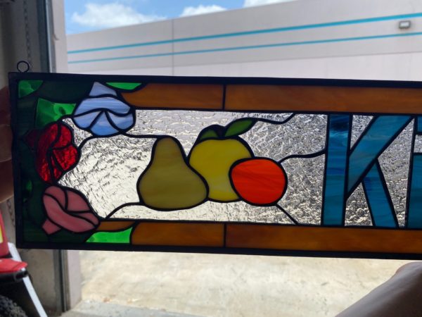 Kitchen, Wine & Fruit Stained Glass Window Panel