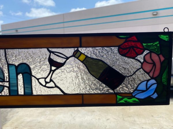 Kitchen, Wine & Fruit Stained Glass Window Panel