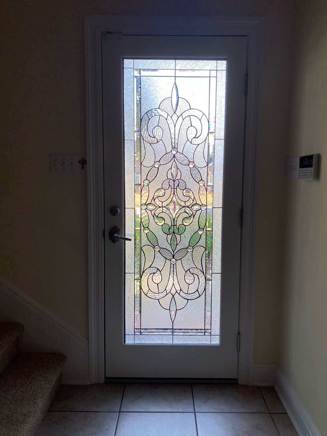 Beautiful Clear & Beveled Stained Glass Door Inserts