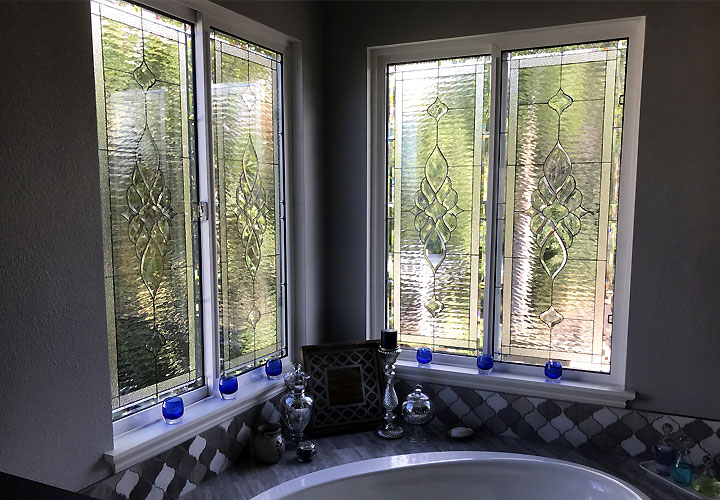 staned glass bathroom windows