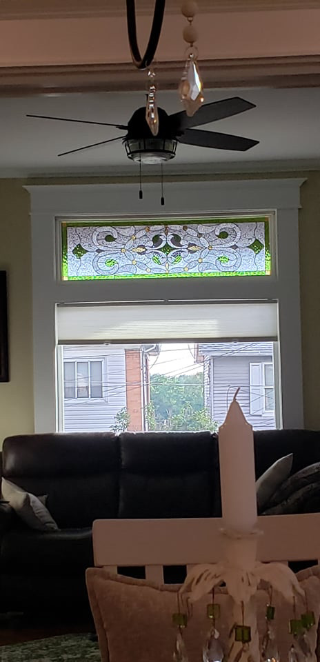 Clear Stained Glass Transoms with a touch of Color