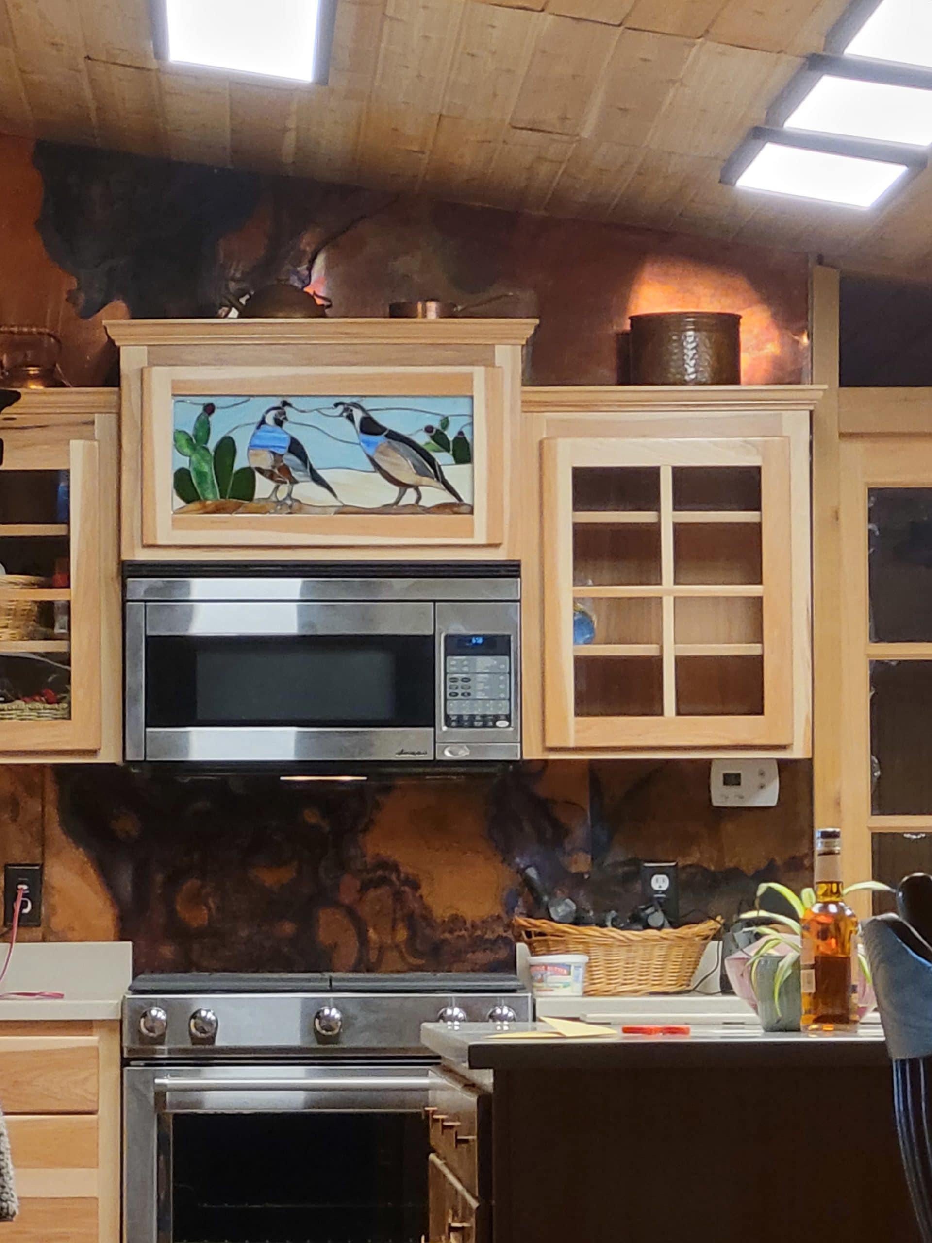 Quail, installed cabinet