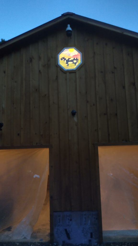 Nice! Cow and Sun Transom Window installed in a Barn