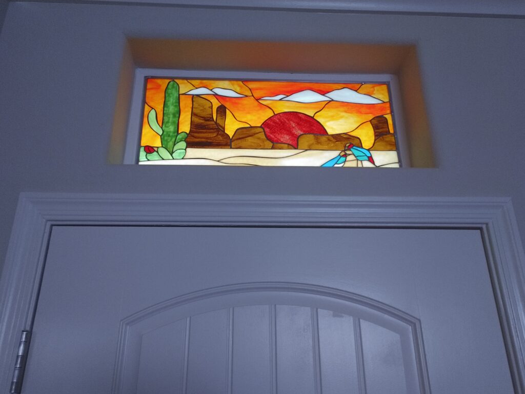 Before and After transom window, improved appearance.