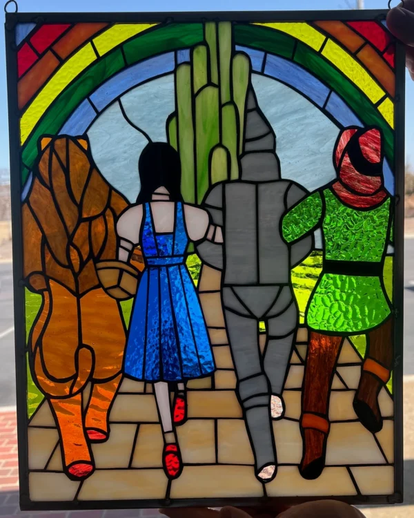 Wizard of Oz Stained Glass Panel