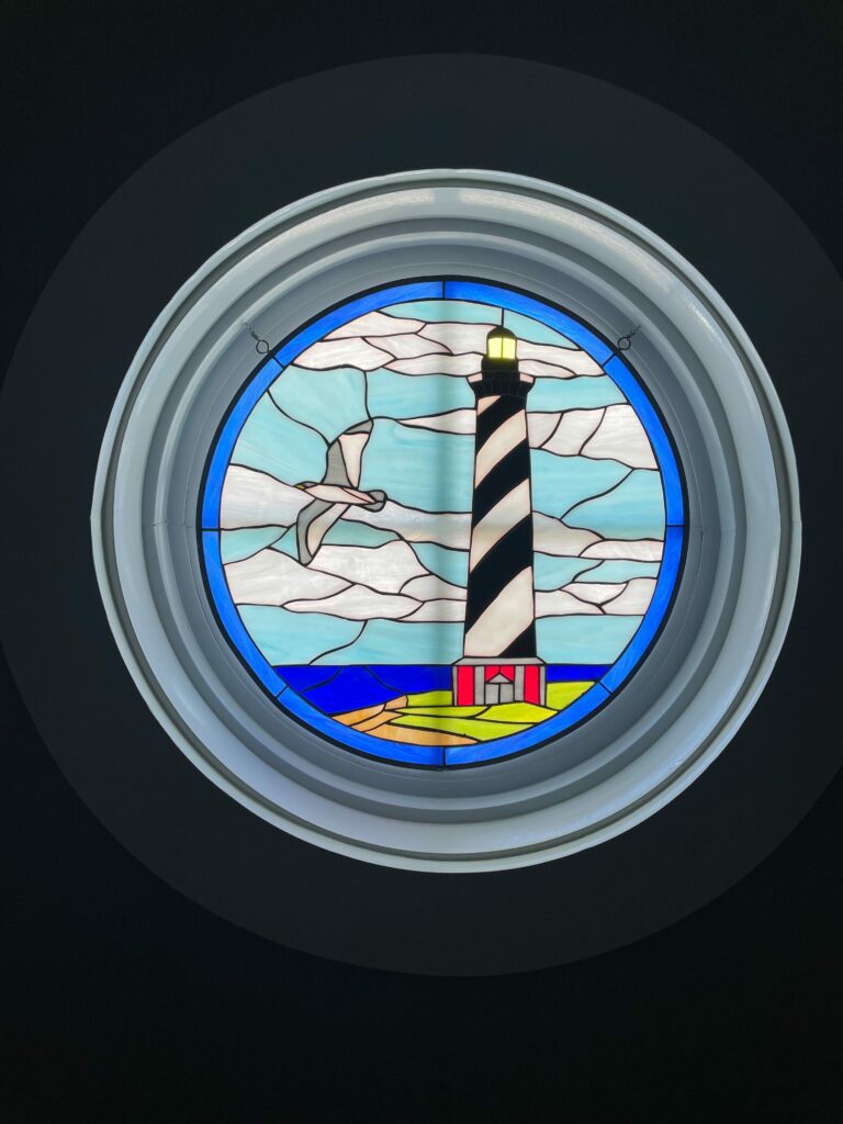 beautiful! Lighthouse and Seagull Stained Glass