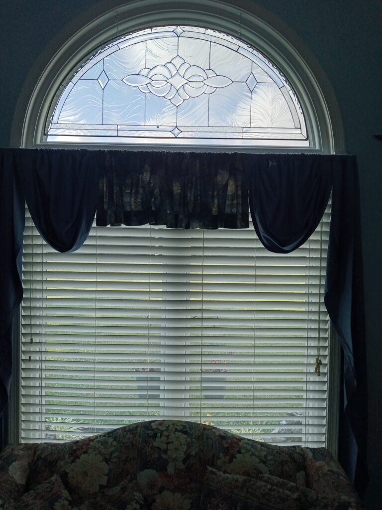 Beautiful clear arched transom window