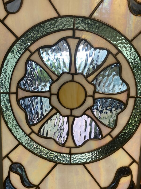 Victorian Flower Stained Glass Window Panel