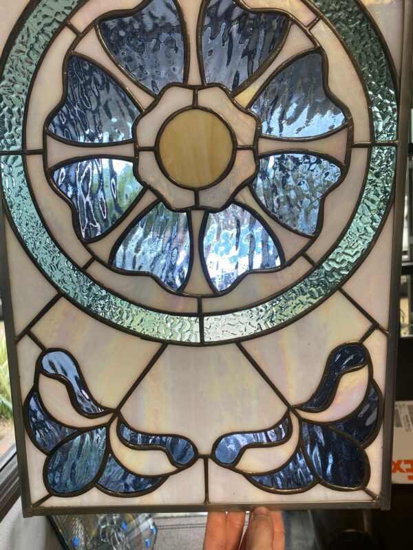 Victorian Flower Stained Glass Window Panel