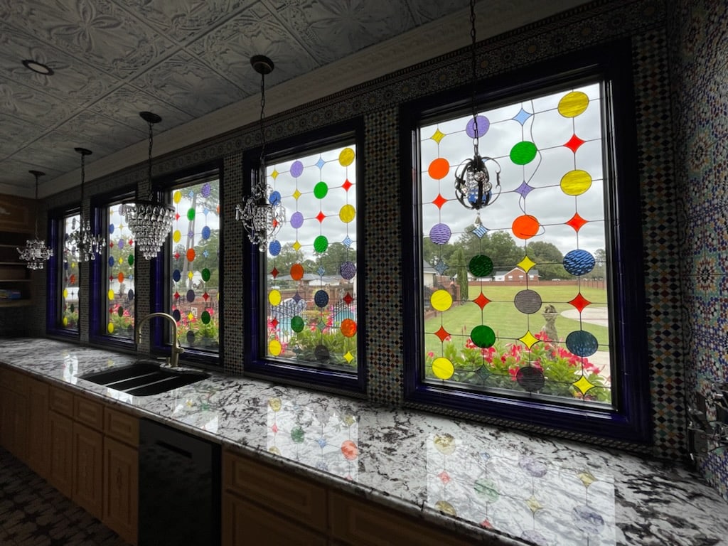 It´s a Classic “Monterey Park” Colorful Kitchen windows with matching Doors