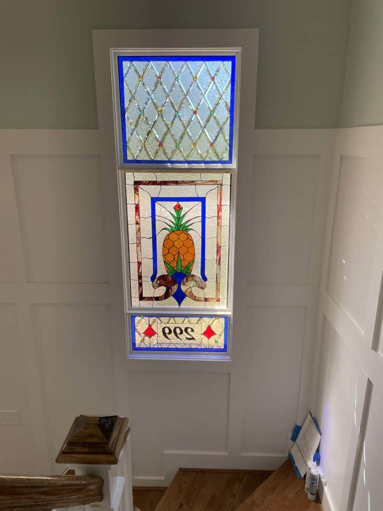 Beautiful Stained Glass installed in front of the house