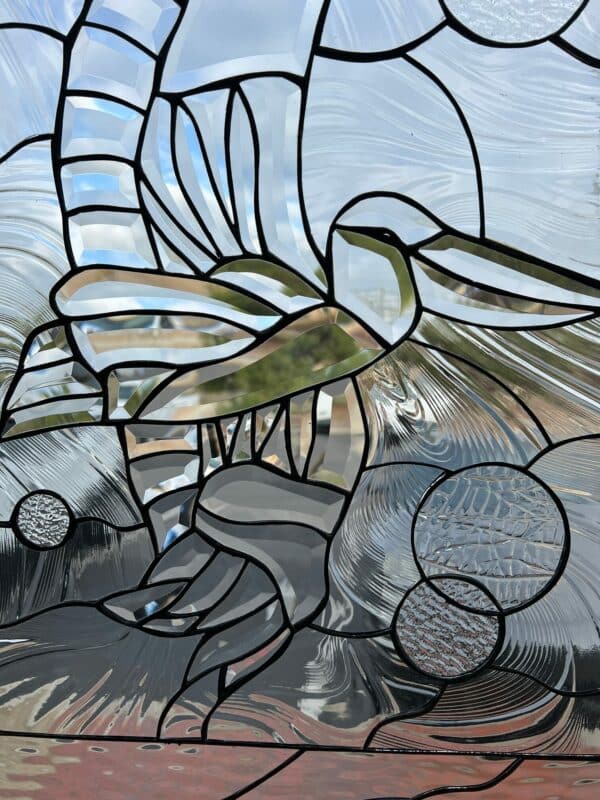 The Amazing Beveled Pelican Stained Glass Window Panel