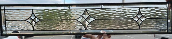 Clear Beveled Transom Stained Glass Window Panel