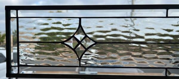 Clear Beveled Transom Stained Glass Window Panel