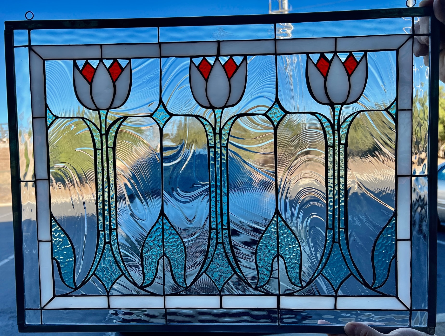 stained glass tulips patterns