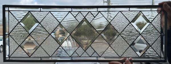 The Sugarloaf Clear Beveled Transom Stained Glass Window Panel