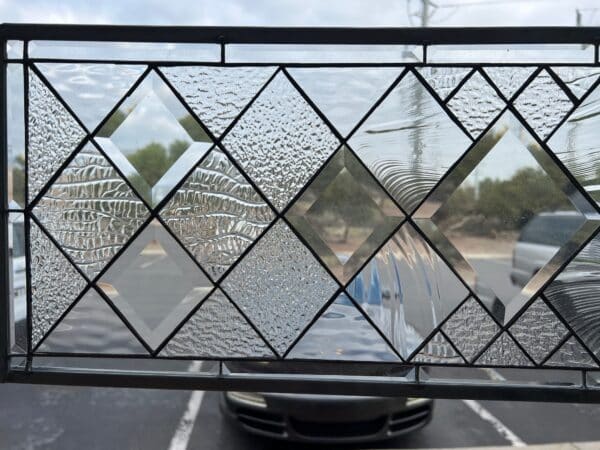 The Sugarloaf Clear Beveled Transom Stained Glass Window Panel