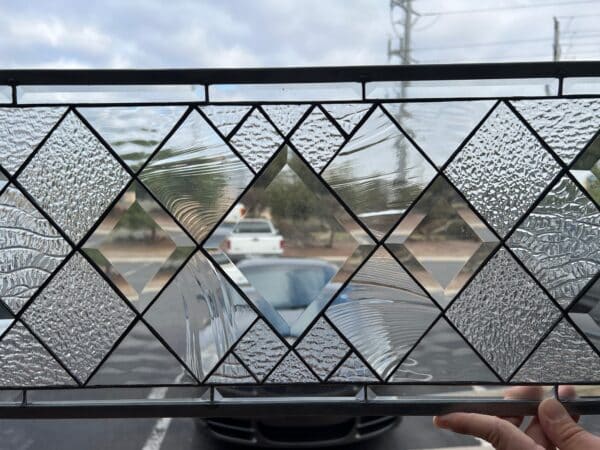 The Sugarloaf Clear Beveled Transom Stained Glass Window Panel