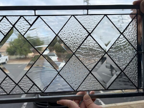 The Sugarloaf Clear Beveled Transom Stained Glass Window Panel