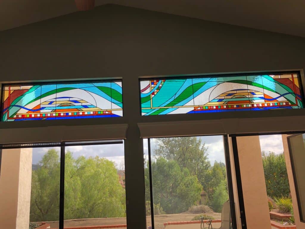 Colorful Transom Windows Installed