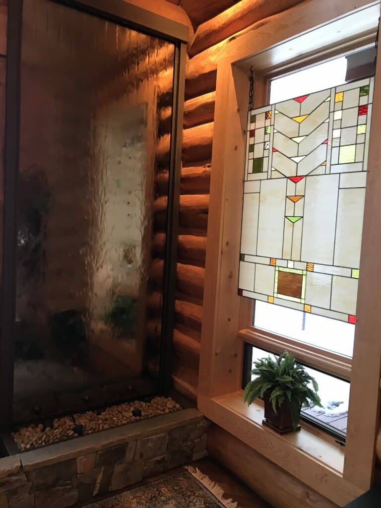 Prairie Mission Style Stained and Beveled Glass Window Easy Installation